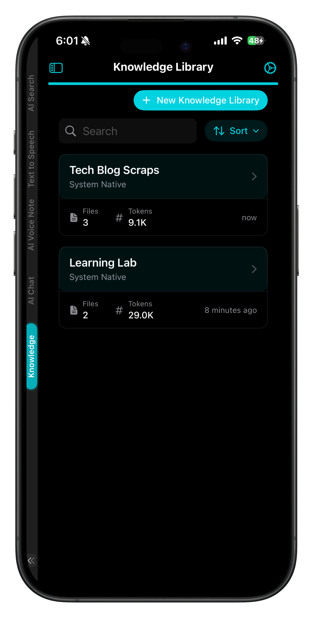 Knowledge Libraries Screenshot